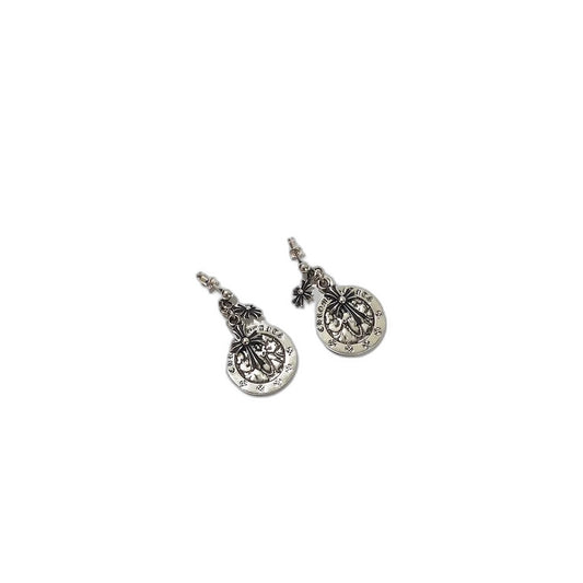 CHROME HEARTS Cross Sword Round Earrings