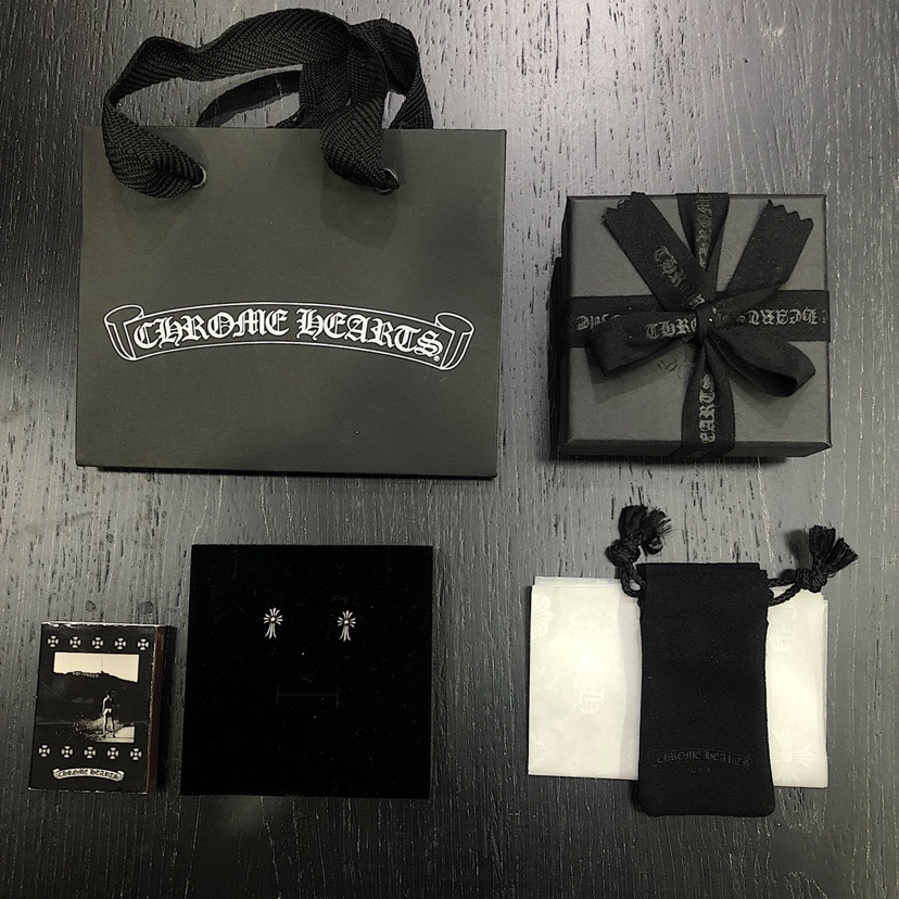 CHROME HEARTS Long Cross Earrings