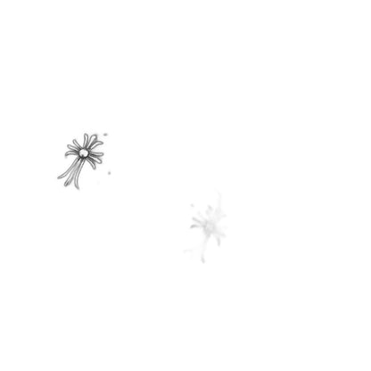 CHROME HEARTS Long Cross Earrings