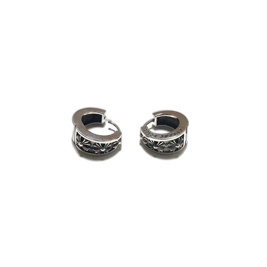 CHROME HEARTS Cross Flower Ear Clip Earrings