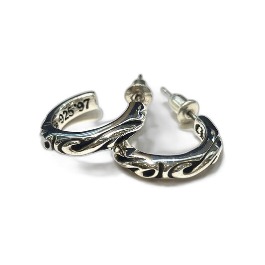 CHROME HEARTS Vine Half Hoop Earrings