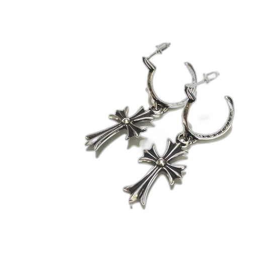 CHROME HEARTS Large cross earrings