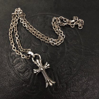 CHROME HEARTS Classic Double Cross Necklace