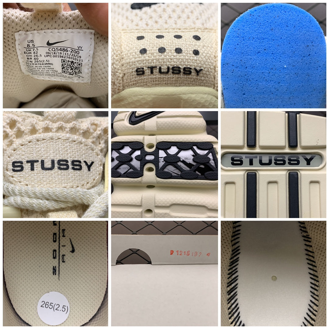 Stussy × Nike Air Zoom Spiridon CG 2 "Fossil/Black"