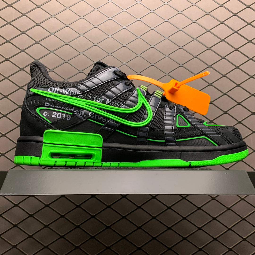 Off-White × Nike Air Rubber Dunk "Black/Green Strike"