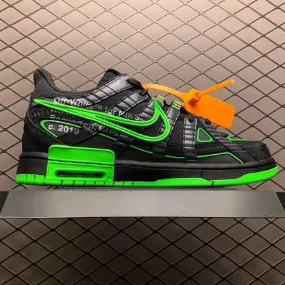 Off-White × Nike Air Rubber Dunk "Black/Green Strike"