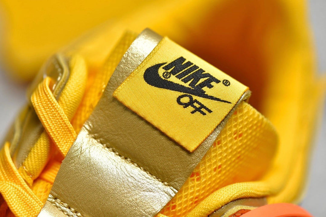 Off-White × Nike Air Rubber Dunk "University Gold"