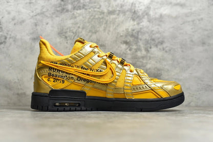 Off-White × Nike Air Rubber Dunk "University Gold"