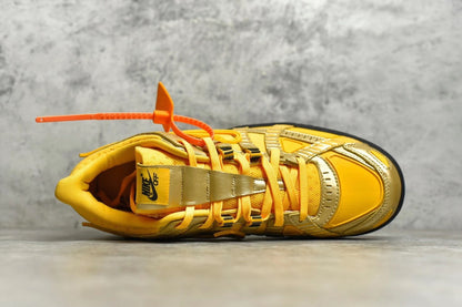 Off-White × Nike Air Rubber Dunk "University Gold"