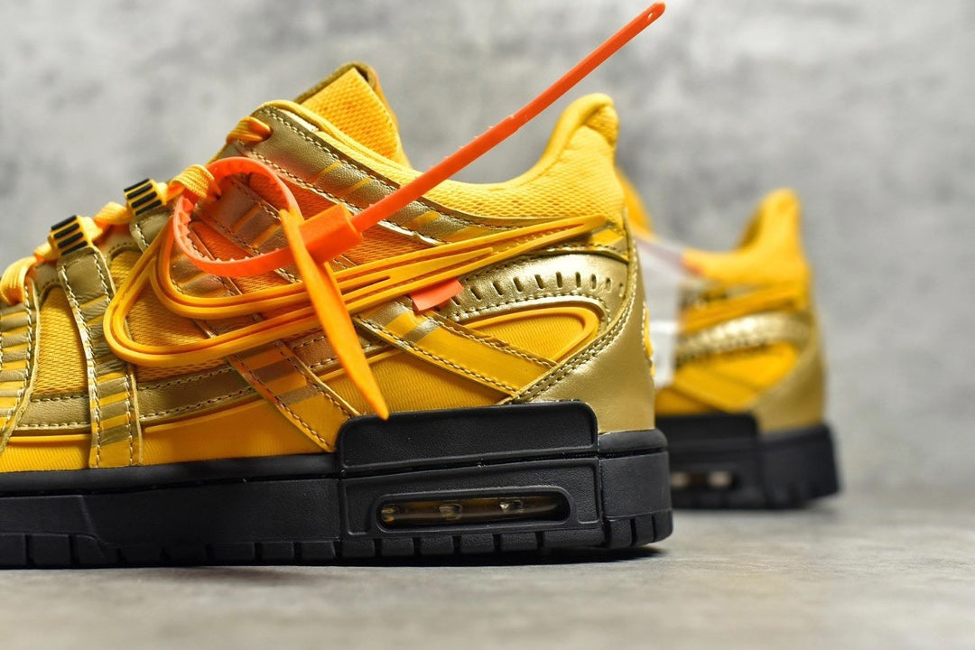 Off-White × Nike Air Rubber Dunk "University Gold"