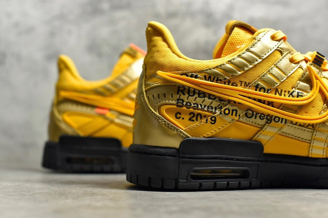 Off-White × Nike Air Rubber Dunk "University Gold"