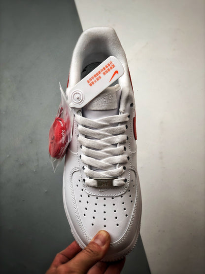Supreme × Nike Air Force 1 Low China Exclusive "White/Speed Red"