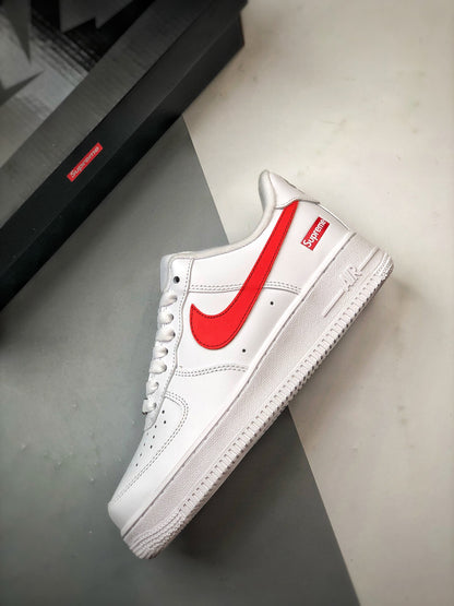 Supreme × Nike Air Force 1 Low China Exclusive "White/Speed Red"
