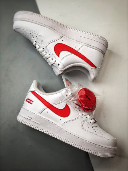 Supreme × Nike Air Force 1 Low China Exclusive "White/Speed Red"