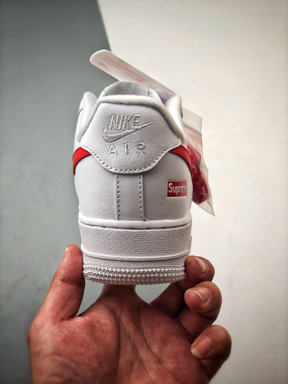 Supreme × Nike Air Force 1 Low China Exclusive "White/Speed Red"