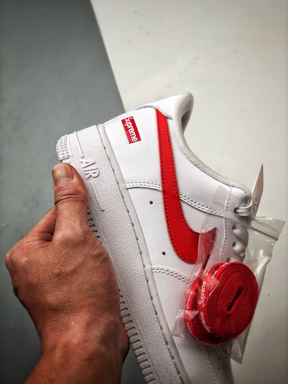 Supreme × Nike Air Force 1 Low China Exclusive "White/Speed Red"