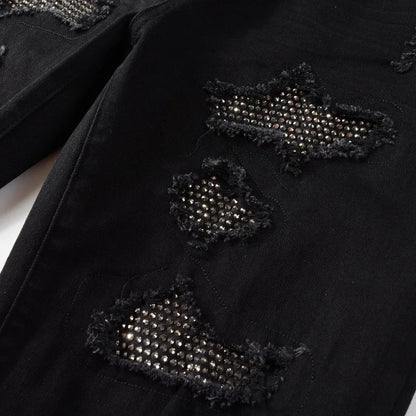 Shiny Black Denim