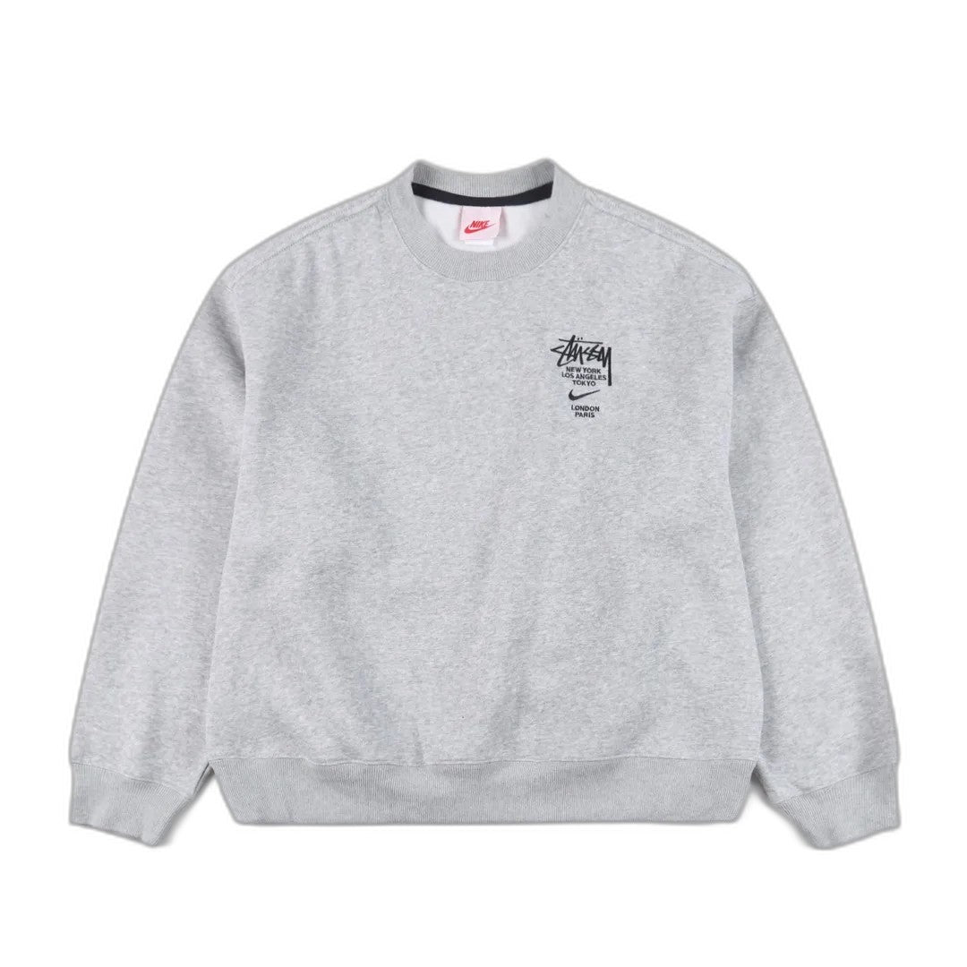 Stussy xNike Logo sports fleece sweatshirt "grey"