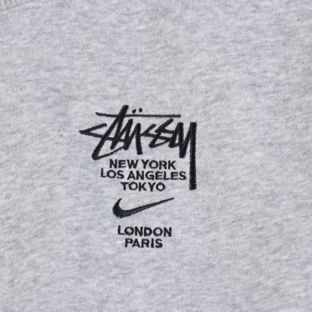 Stussy xNike Logo sports fleece sweatshirt "grey"