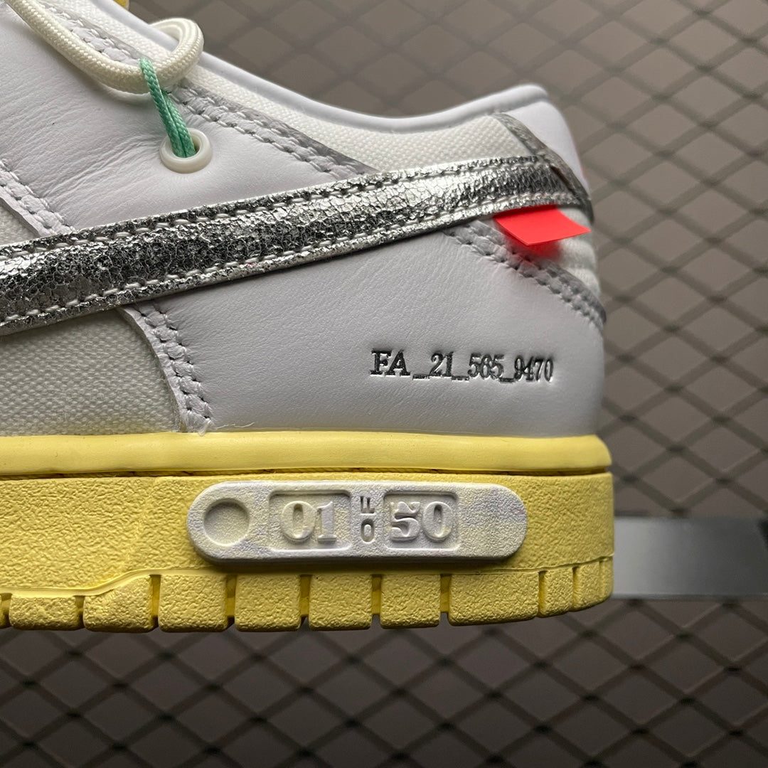 OFF-WHITE × NIKE DUNK LOW 1 OF 50 "WHITE 1"