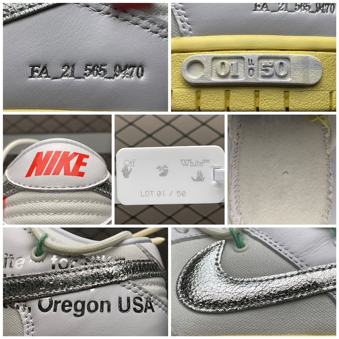 OFF-WHITE × NIKE DUNK LOW 1 OF 50 "WHITE 1"