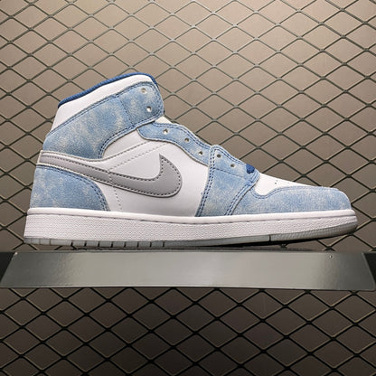 Nike Air Jordan 1 Mid SE "White/Hyper Royal/Red"