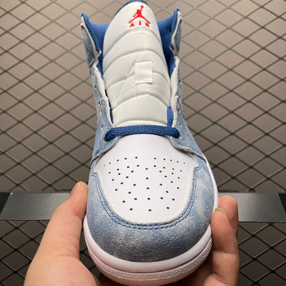 Nike Air Jordan 1 Mid SE "White/Hyper Royal/Red"