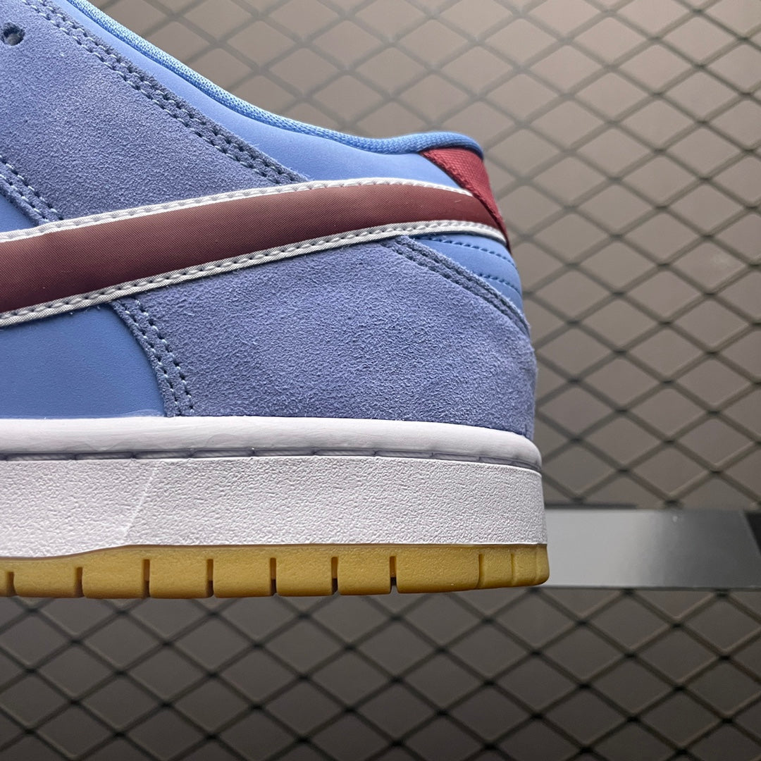 Nike SB Dunk Low Pro "Philadelphia Phillies/Valor Blue and Team Maroon"