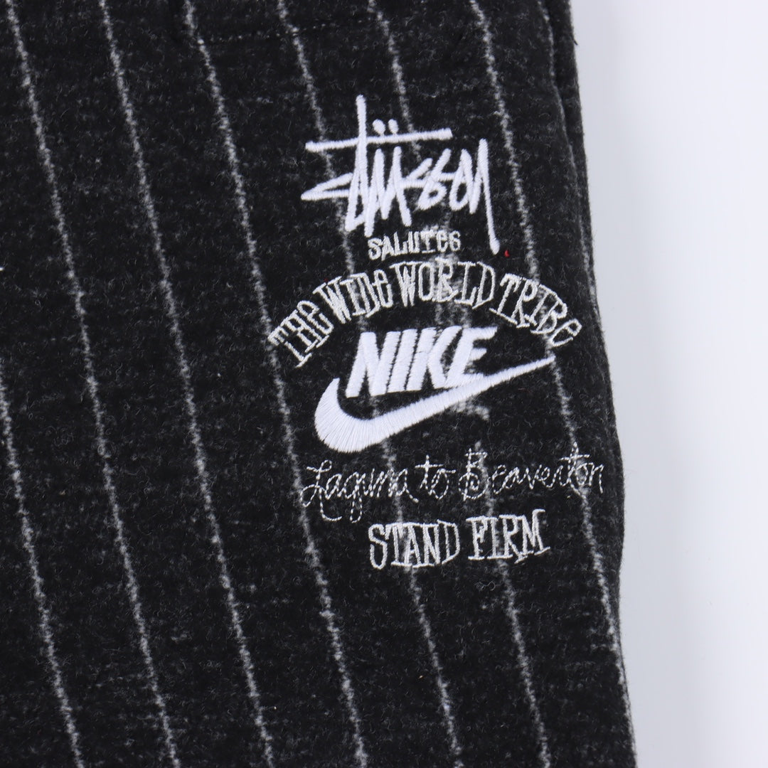 Stussy x Nike SS23 wool striped straight long casual pants