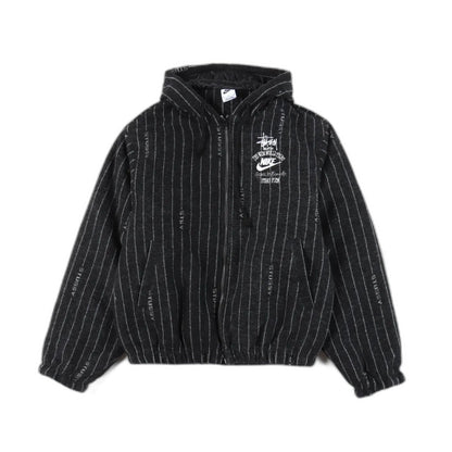 Stussy x Nike SS23 wool striped hooded sweatshirt