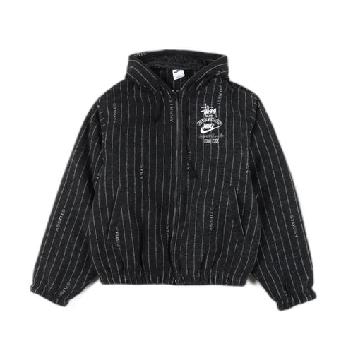 Stussy x Nike SS23 wool striped hooded sweatshirt