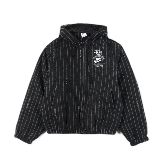 Stussy x Nike SS23 wool striped hooded sweatshirt