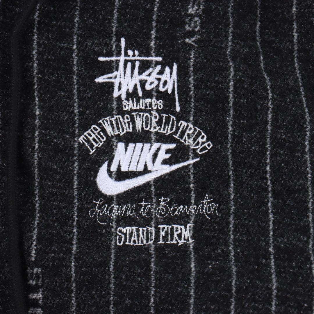 Stussy x Nike SS23 wool striped hooded sweatshirt
