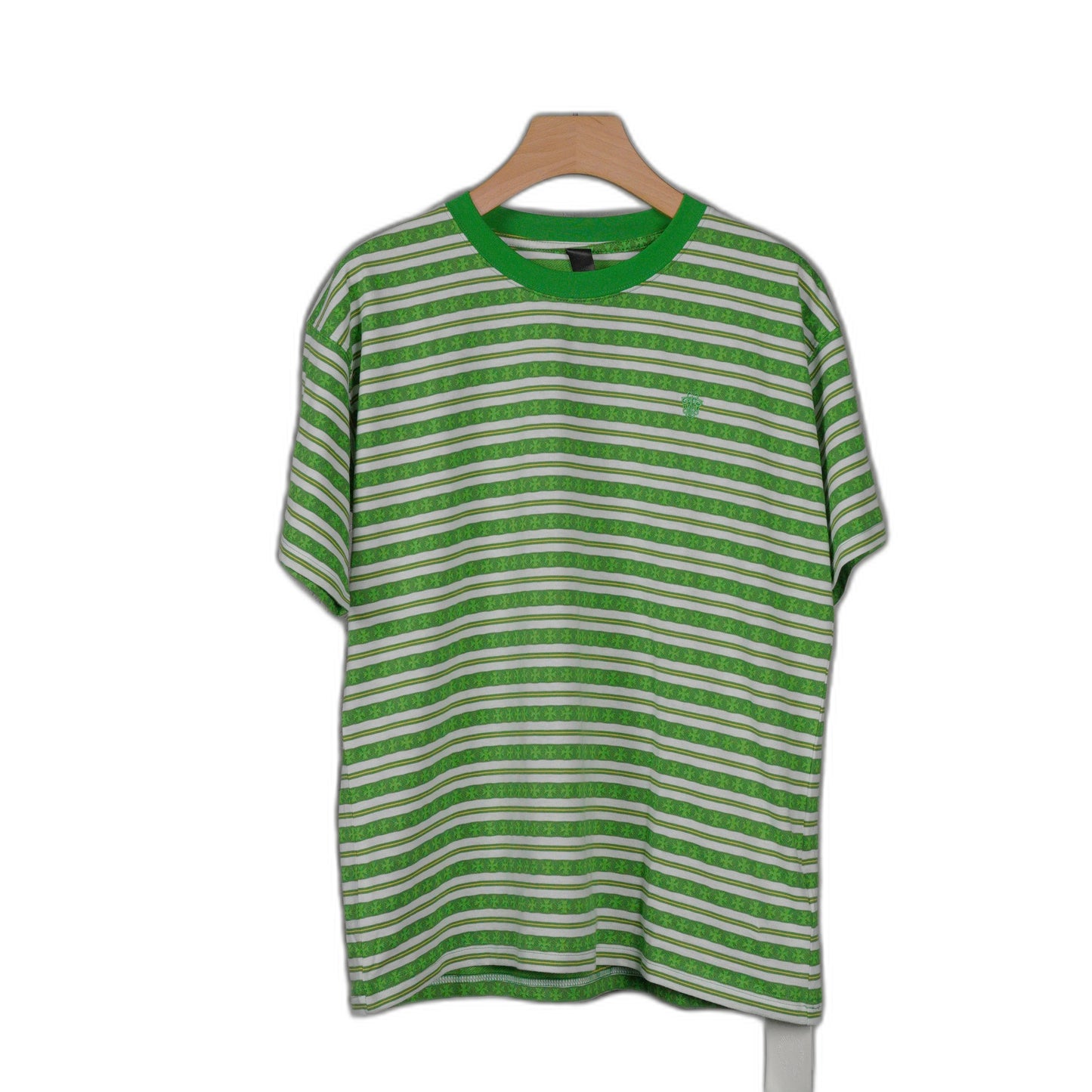 CHROME HEARTS Striped Logo T-shirt Green