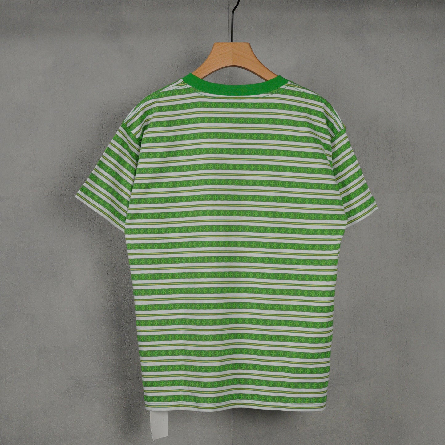 CHROME HEARTS Striped Logo T-shirt Green