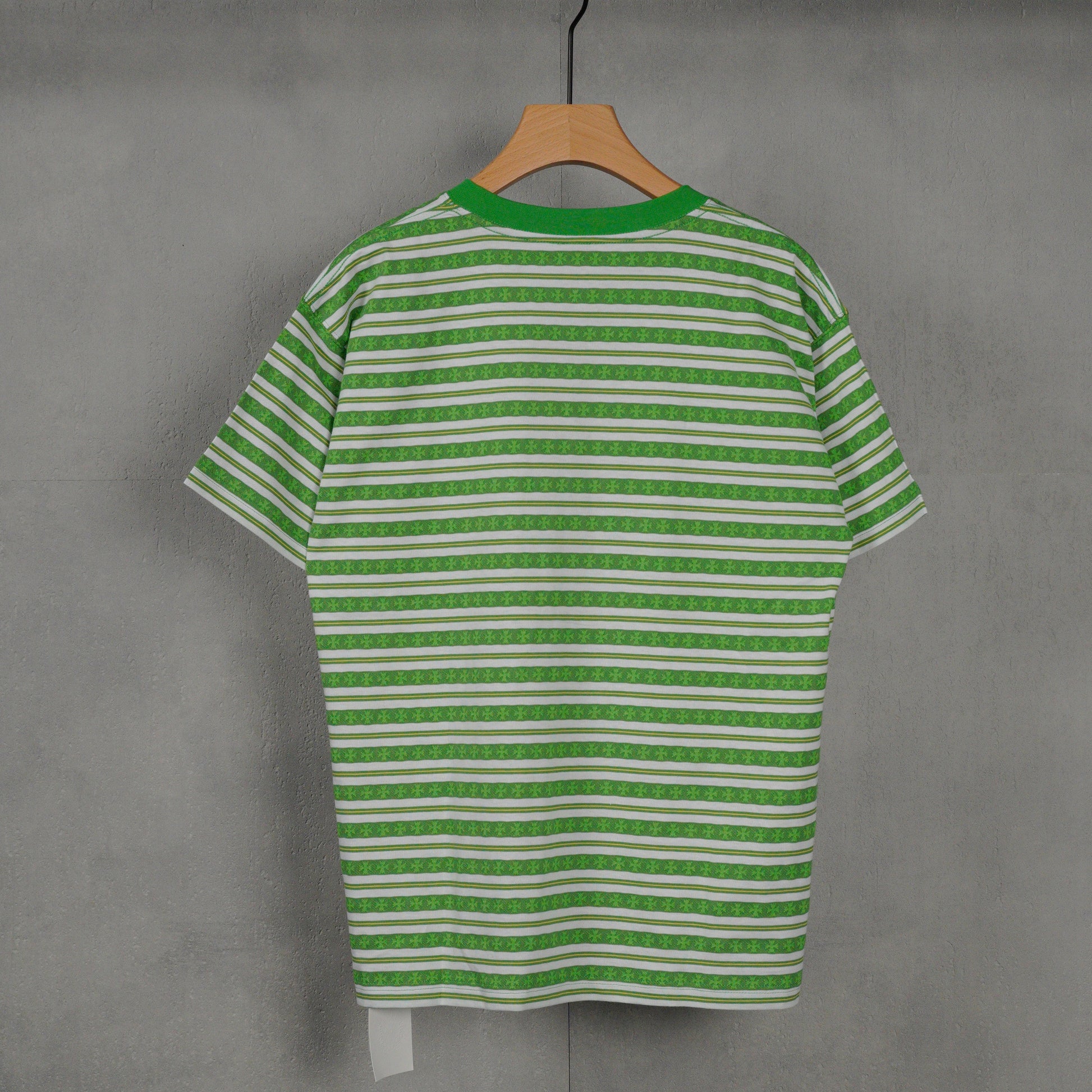 CHROME HEARTS Striped Logo T-shirt Green