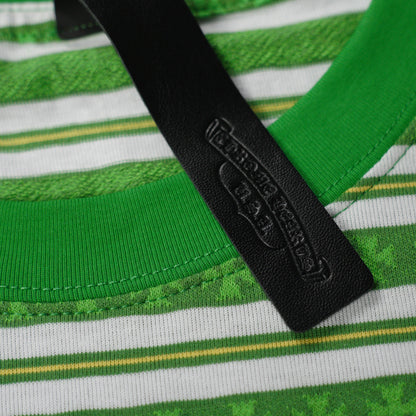 CHROME HEARTS Striped Logo T-shirt Green