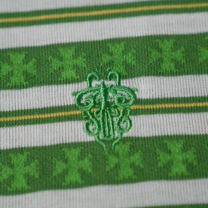 CHROME HEARTS Striped Logo T-shirt Green
