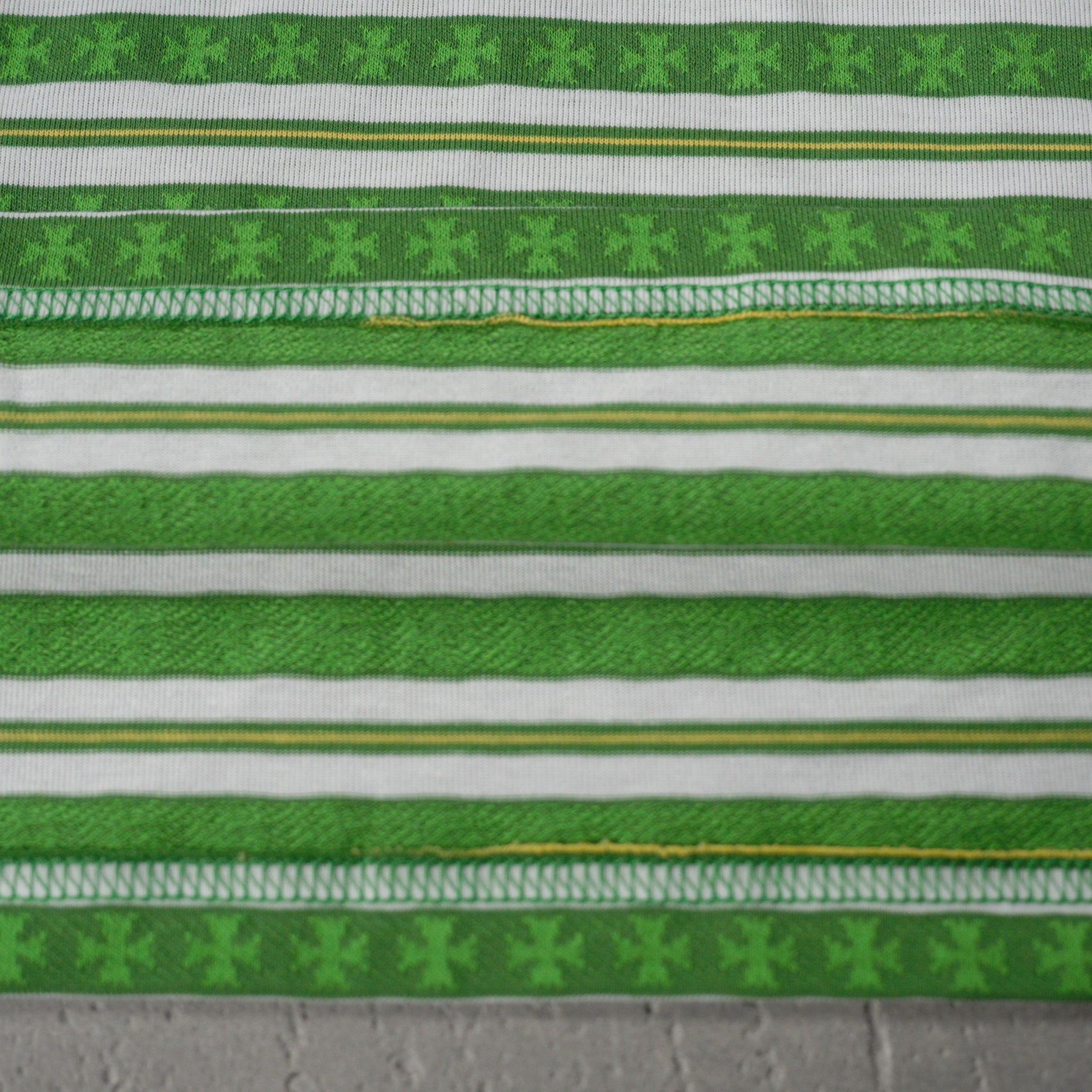 CHROME HEARTS Striped Logo T-shirt Green