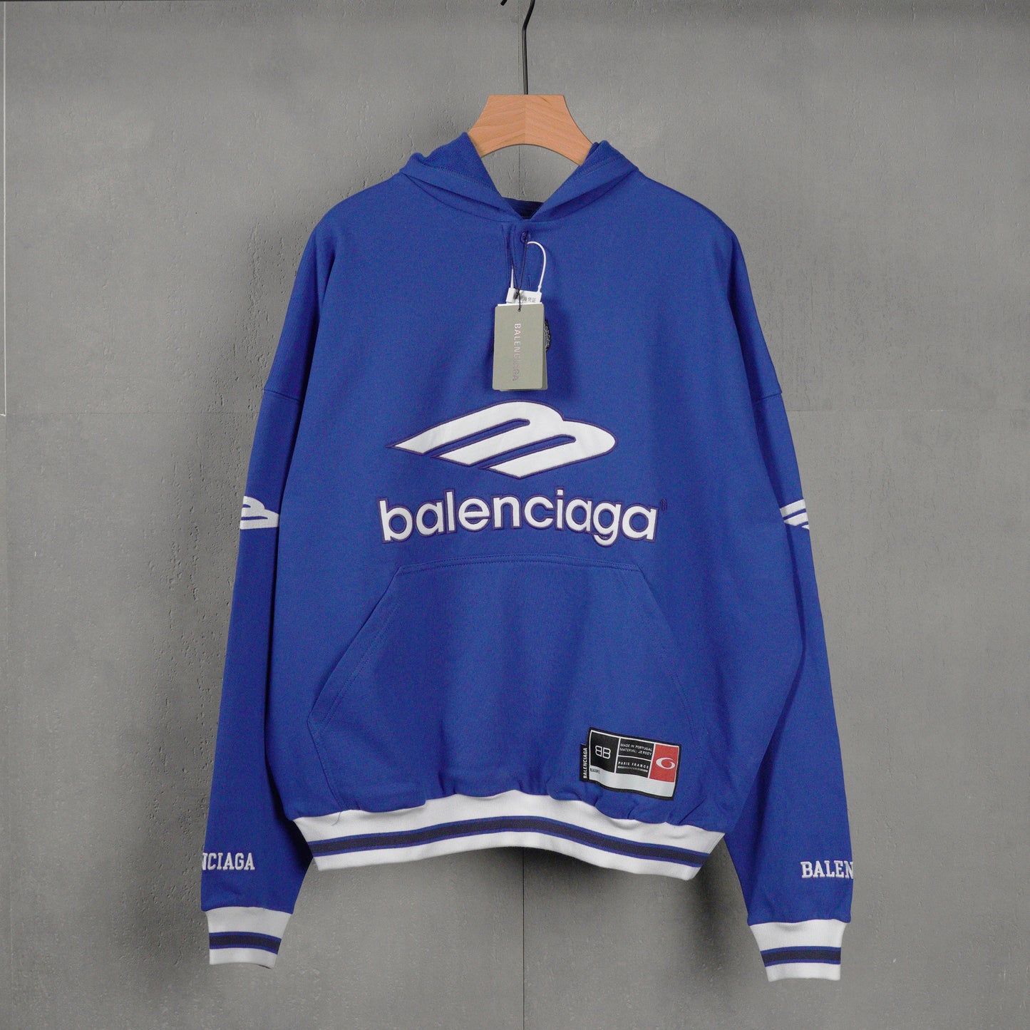Balenciaga Men's 3b Football Polo Hoodie