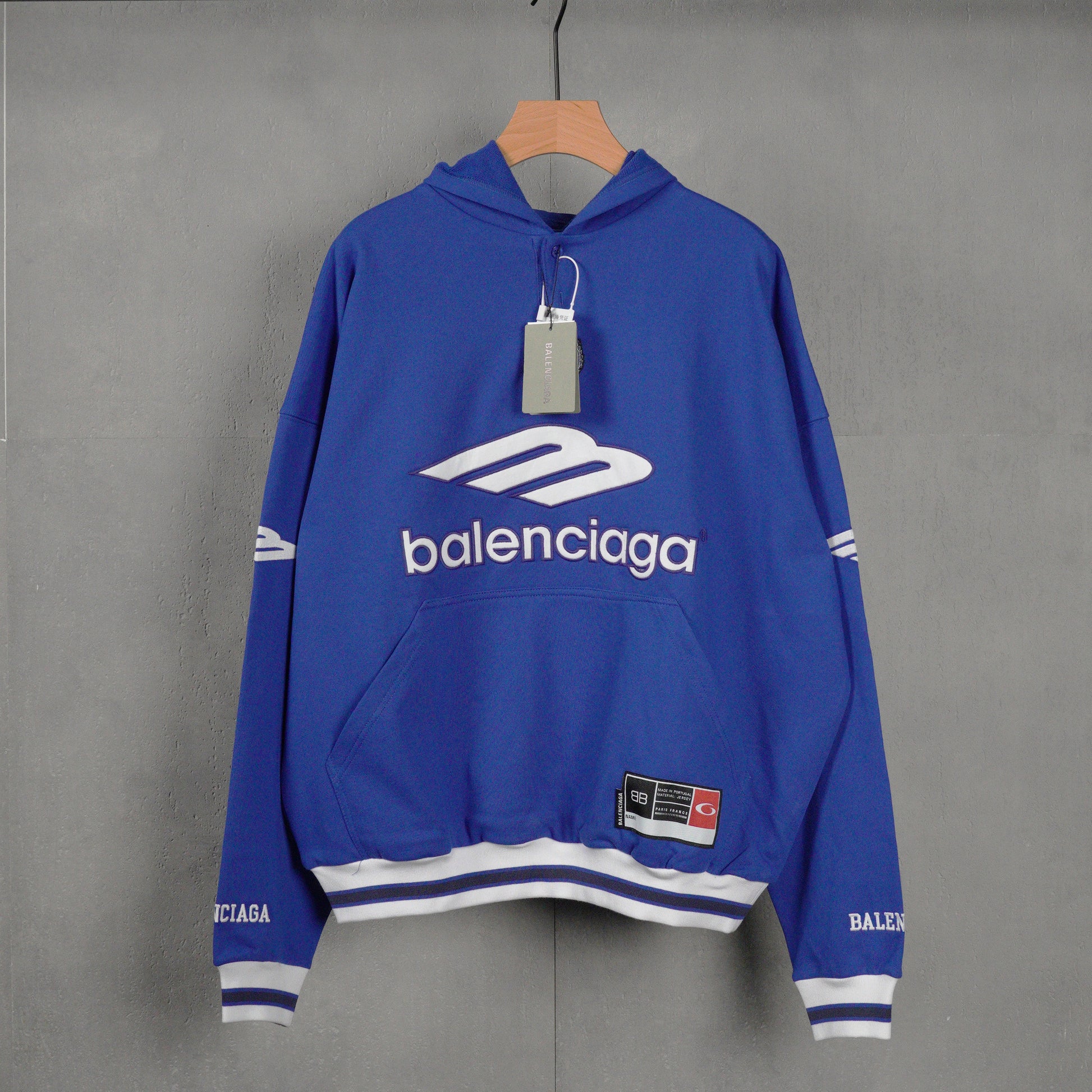 Balenciaga Men's 3b Football Polo Hoodie