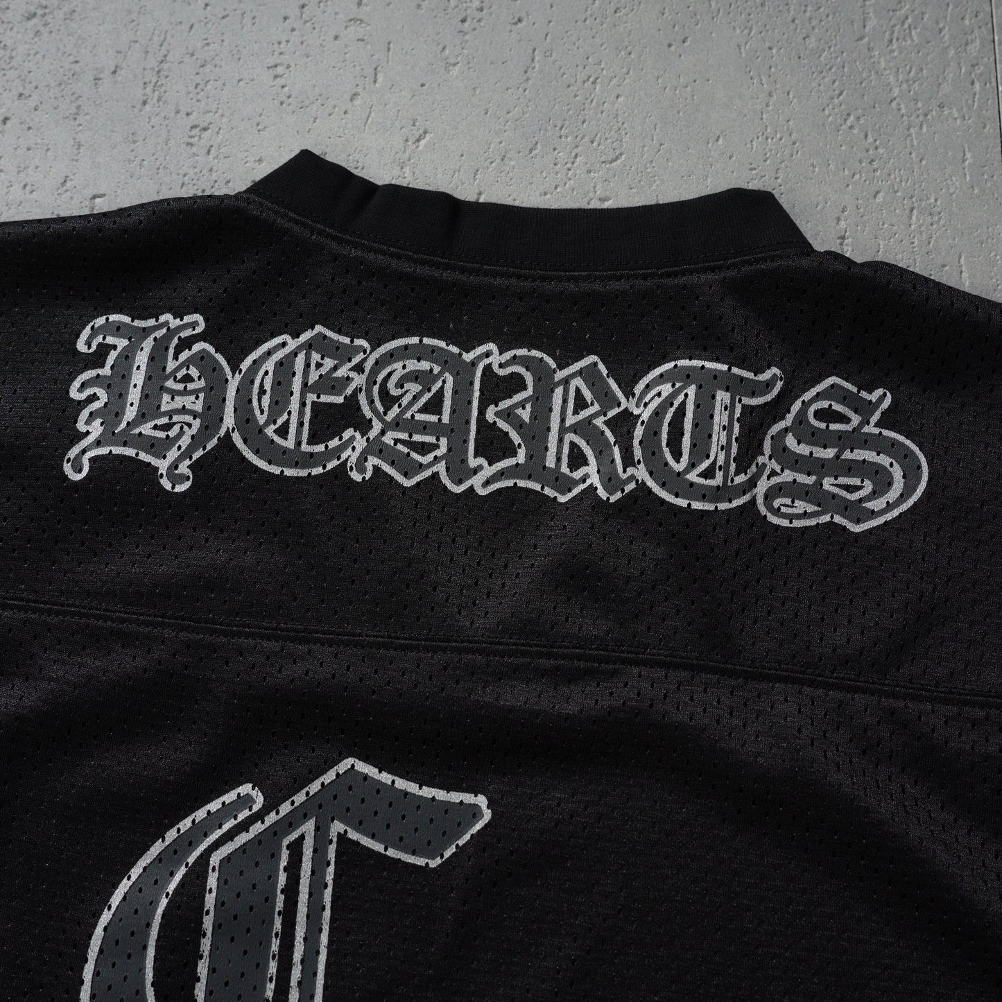 Chrome Hearts Mesh Stadium Football Jersey Black