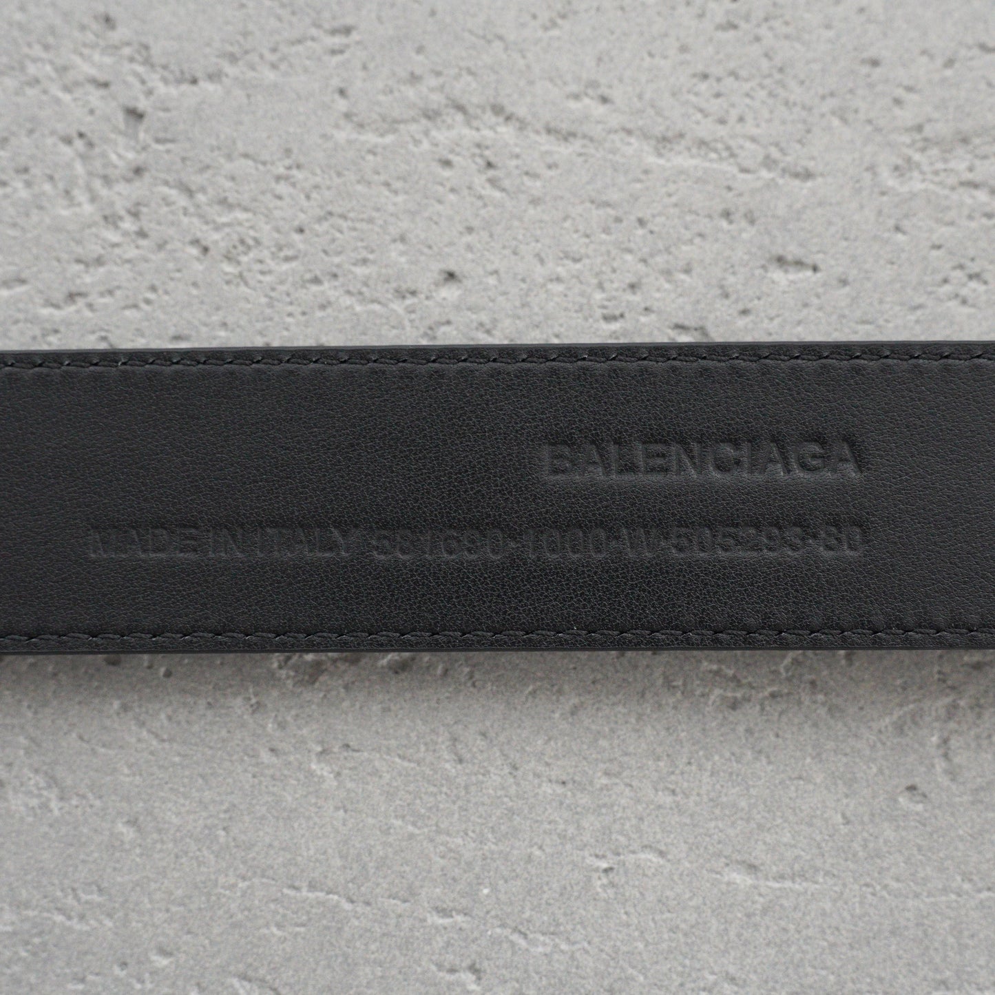 Balenciaga Men's Bb Large Belt in Black-3.5cm