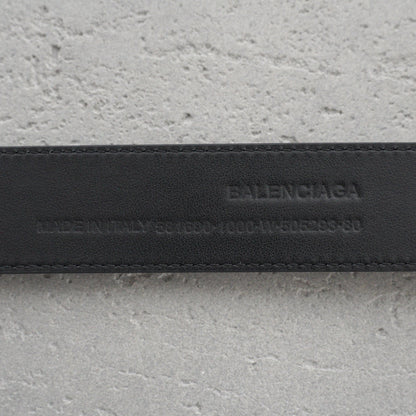 Balenciaga Men's Bb Large Belt in Black-3.5cm