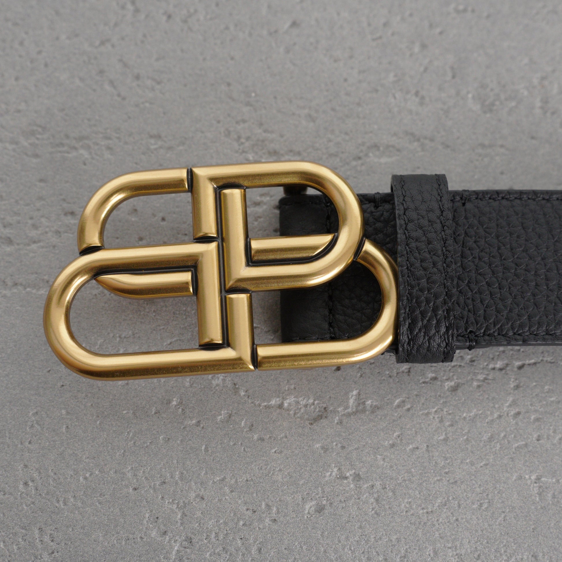 Balenciaga Bb Large Belt in Black-3.5cm