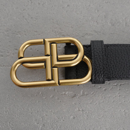 Balenciaga Bb Large Belt in Black-3.5cm