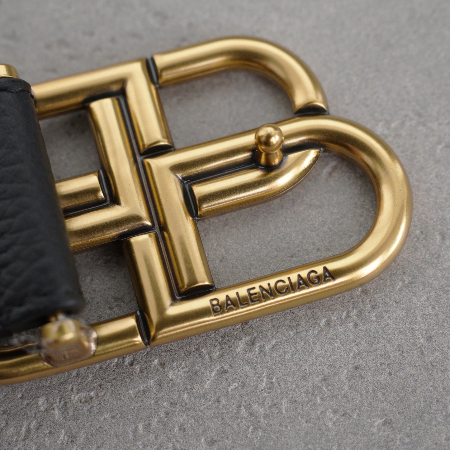 Balenciaga Bb Large Belt in Black-3.5cm