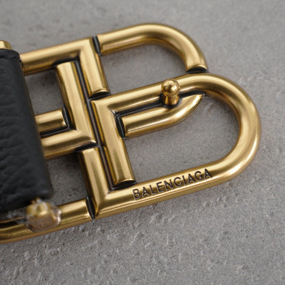 Balenciaga Bb Large Belt in Black-3.5cm