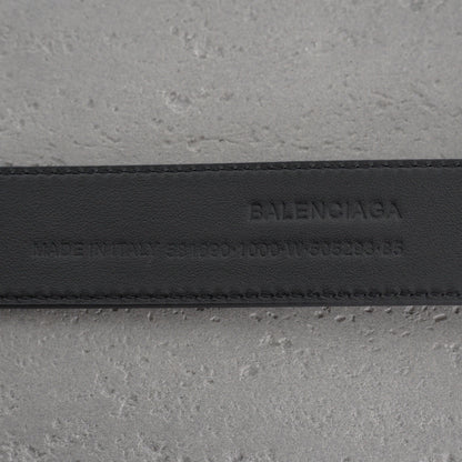 Balenciaga Bb Large Belt in Black-3.5cm