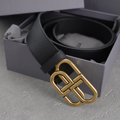 Balenciaga Bb Large Belt in Black-3.5cm